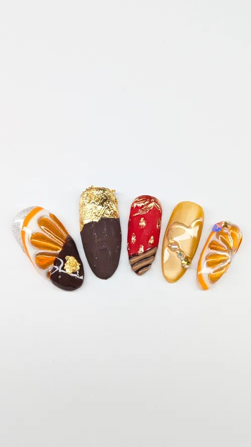 Nail art Orangettes